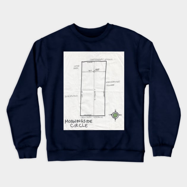 Morningside Circle Crewneck Sweatshirt by PendersleighAndSonsCartography